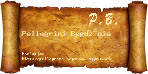 Pellegrini Begónia névjegykártya